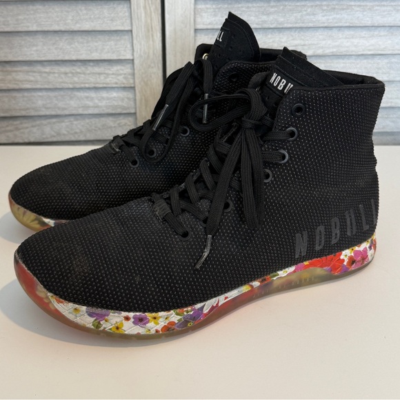 Nobull Women’s Outwork High Top Floral Trainer Shoes Size 9.5” - Picture 2 of 10